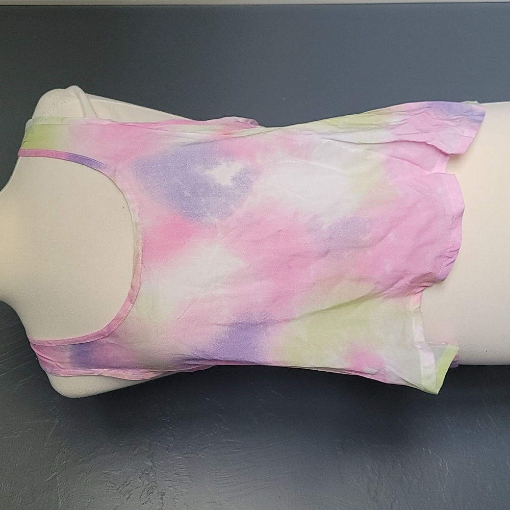 NWOT Spoiled Pastel Tiedye Open Back Top
